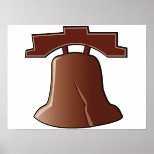 Modern Liberty Bell Patriotic Philadelphia Icon  Poster