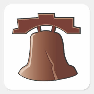 Modern Liberty Bell Patriotic Philadelphia Icon  Square Sticker
