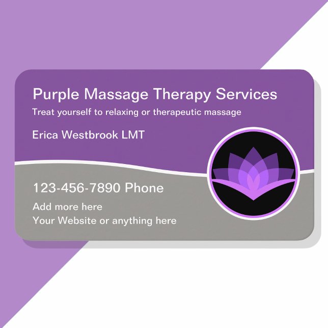 Modern Licensed Massage Therapist Business Card (Creator Uploaded)