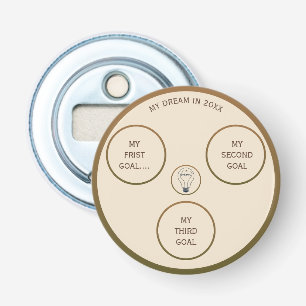 Modern Life Icons Button Bottle Opener
