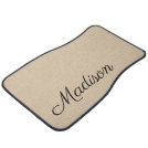 Modern Light Beige Customized Script Name Car Floor Mat Modern Light Beige Customized Script Name Car Floor Mat