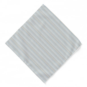 Modern Light Blue and Beige Coastal Multi-Stripe Bandana