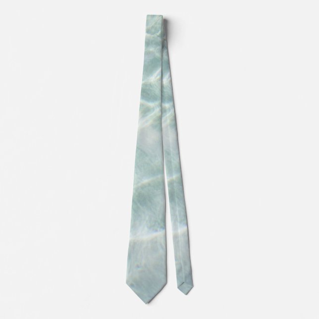 Modern Light Blue Calm Ocean Neck Tie (Front)