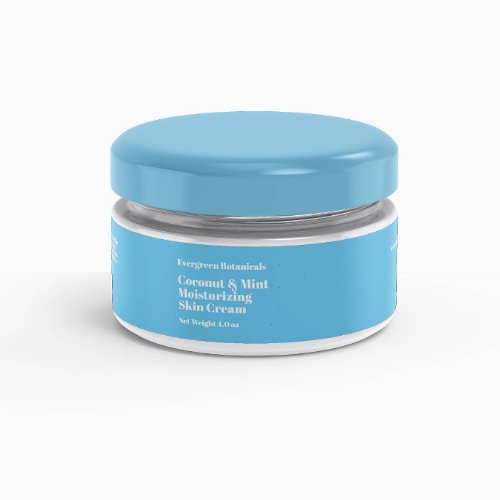 Modern light blue cosmetics jar label 1 x 725