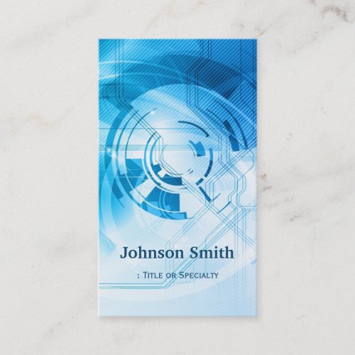 Modern Light Blue High Technology Business Card