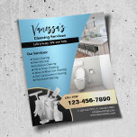 Modern Light Blue House Cleaning Maid Service  Flyer<br><div class="desc">Professional House Cleaning Maid Service Flyers.</div>