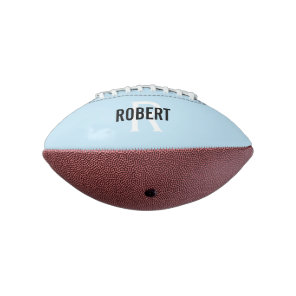 Modern light blue monogram name football