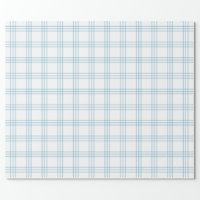 Modern Light Blue Plaid, Large Pattern, Wrapping Paper