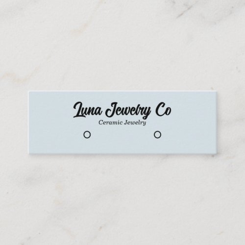 Modern Light Blue Stud Earring Jewelry   Mini Business Card