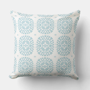 Modern Light Blue & White Coastal Throw Pillow