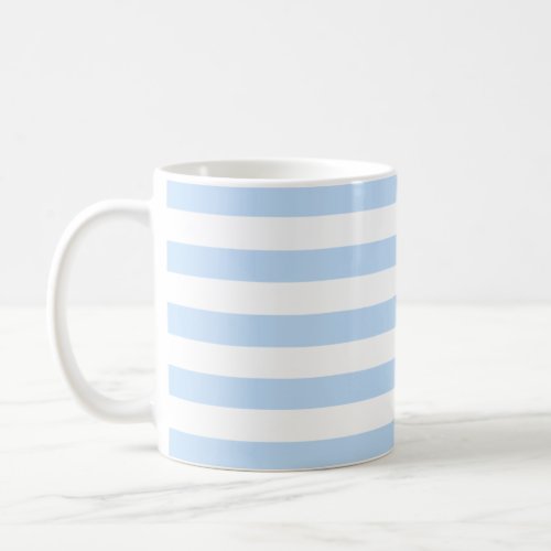 Modern Light blue white stripes beach Mug