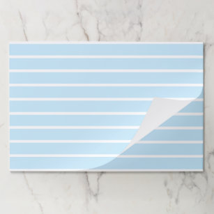 Modern Light Blue White stripes Paper Placemats