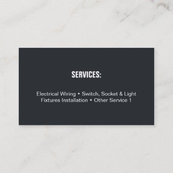 Modern Light Bulb House Icon Electrician Business Card | Zazzle