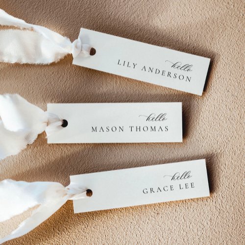Modern Light Cream Wedding Place Card