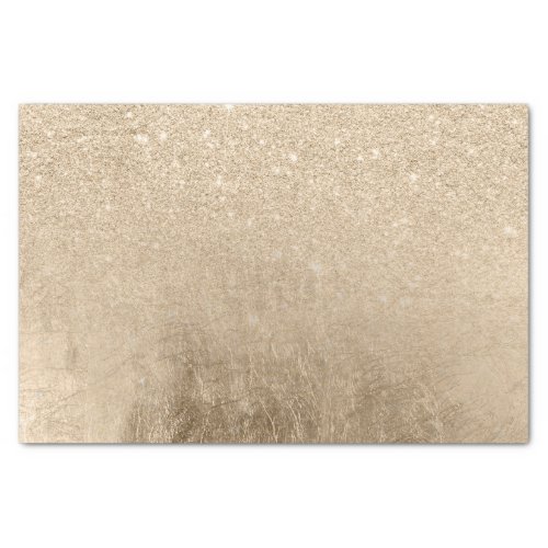 Modern light gold glitter ombre foil sparkles tissue paper