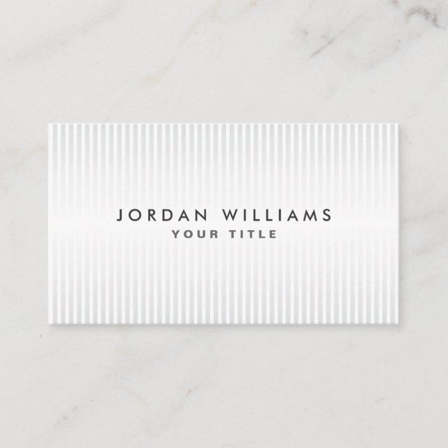 Modern light gray and white professional profile business card (Front)