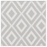 Modern Light Gray Ikat Pattern Fabric