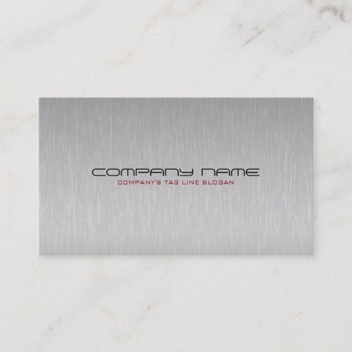 Modern Light Gray Metallic Texture Print Business Card