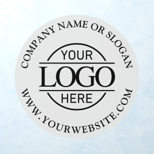 Modern Light Gray Promotional Business Logo Wall Decal