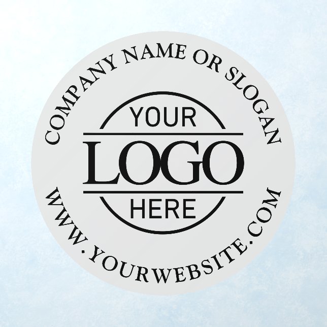 Modern Light Gray Promotional Business Logo Wall Decal (Insitu 1)