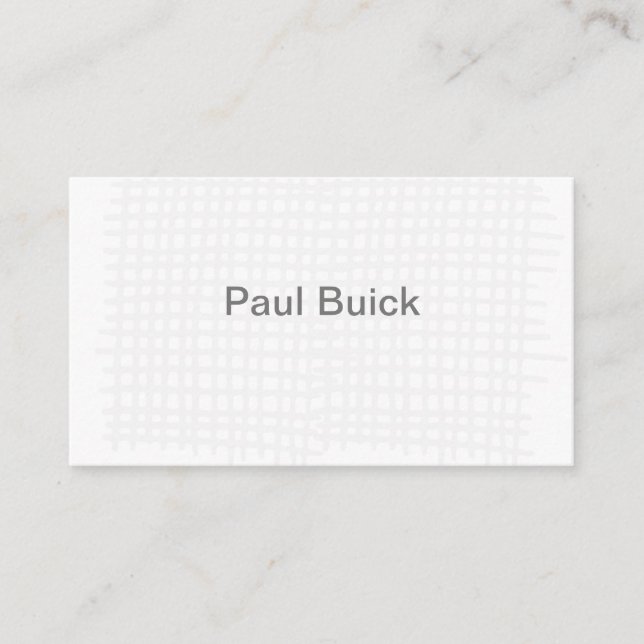Modern Light Gray Textile Pattern Professional Business Card (Front)