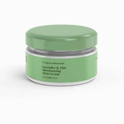Modern light green cosmetics jar label 1 x 725