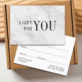 Modern Light Grey Marble Black Small Business Discount Card