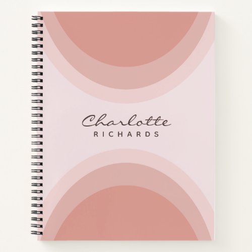 Modern Light Pink Abstract Circle Notebook