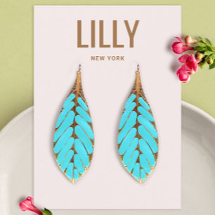 Modern Light Pink Earring Display Card