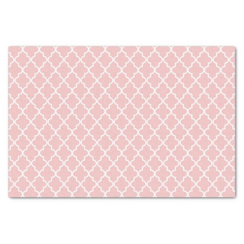Modern Light Pink Moroccan Quatrefoil Tissue Paper