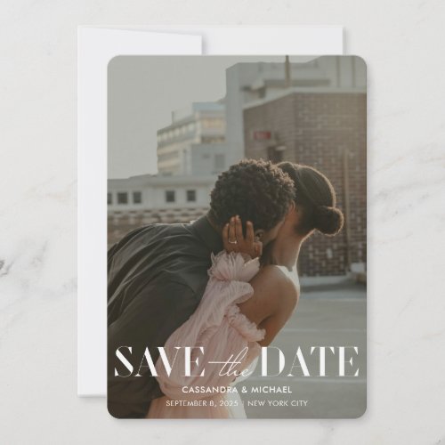 Modern Light Sage Photo QR Code Wedding Save Date Invitation