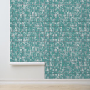 Modern Light Sea Green Granite Tiles Bathroom Wallpaper