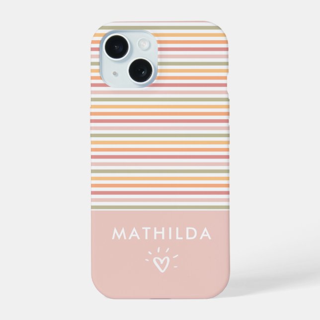 Modern light stripes iphone case (Back)