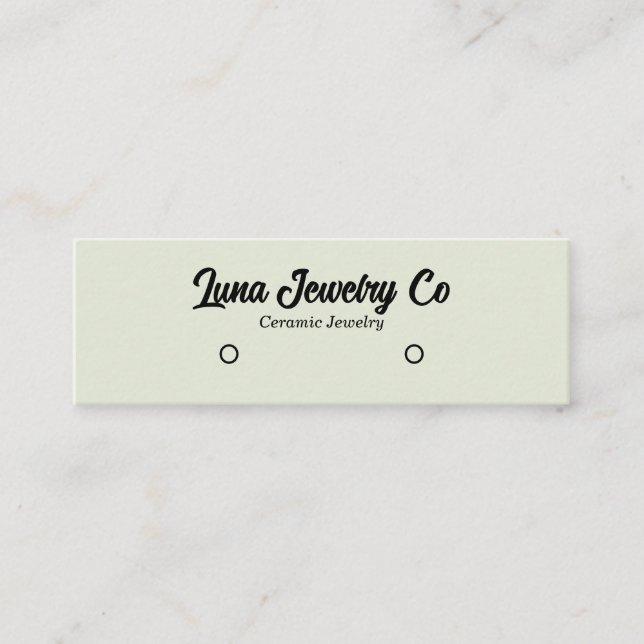 Modern Light Stud Earring Jewelry   Mini Business Card (Front)