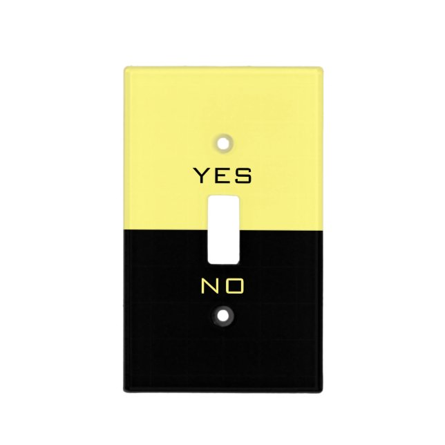 Modern Light Switch Cover Custom Colors and Text (Front)