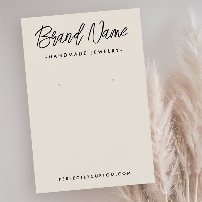 Modern light tan earring display card (Modern light tan earring display card)