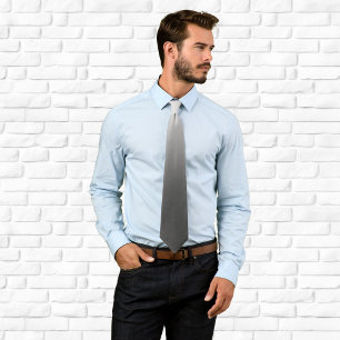 Modern Light to Dark Grey Monotone Gradient Neck Tie