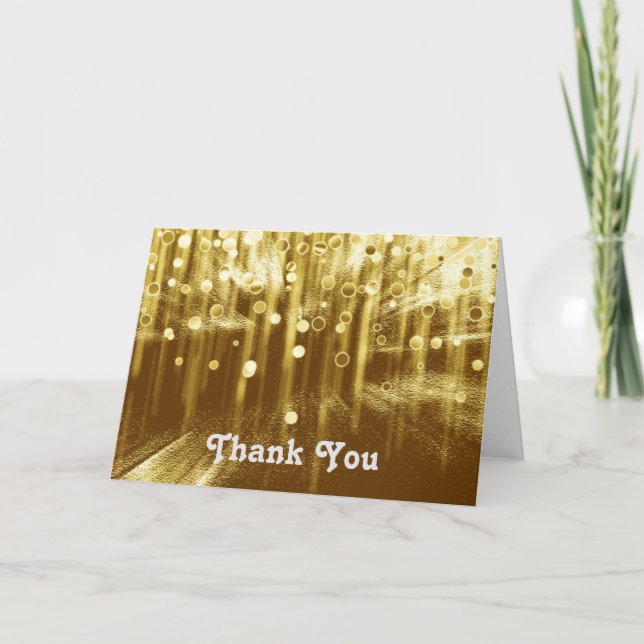 Modern Lights Glitter Confetti Sparkles Thank You (Front)