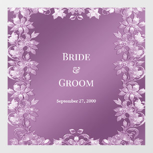 Modern Lilac Floral Floor Decal