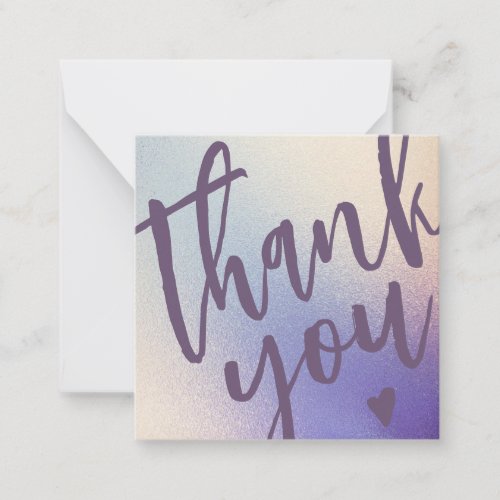 Modern Lilac Glitter Business Thank You Insert Note Card