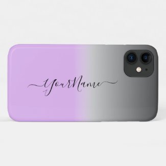 modern  lilac-gray  ombré personalized 