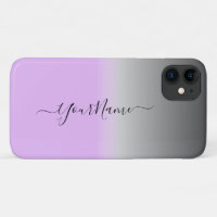 modern  lilac-gray  ombré personalized 