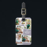 Modern lilac multi photo family elegant gift luggage tag<br><div class="desc">Modern pastel lilac purple multi photo family stylish elegant design. Ideal thoughtful birthday,  Mothers day,  Fathers day,  or Christmas day gift.</div>