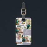 Modern lilac multi photo family elegant gift luggage tag<br><div class="desc">Modern pastel lilac purple multi photo family stylish elegant design. Ideal thoughtful birthday,  Mothers day,  Fathers day,  or Christmas day gift.</div>