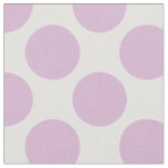 Modern Lilac Purple and White Large Polka Dots Fabric