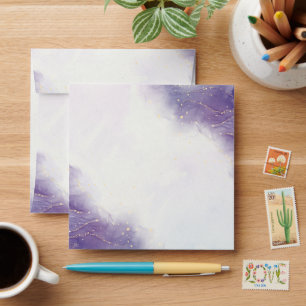 Modern Lilac wedding invitation Envelope