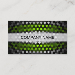 Modern Lime and Gray Hexagons Pattern Business Card