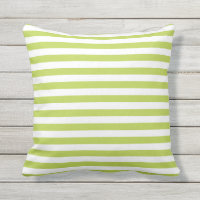 Modern Lime Green And White Striped  