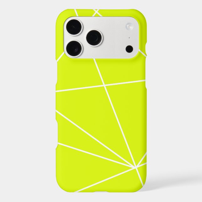 Modern Lime Green Geometric Line Grid Design Iphone Case (Back)