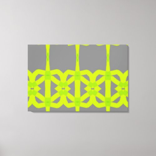 Modern Lime Green Gray Abstract Custom Canvas Art